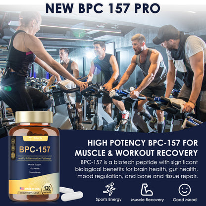 BPC-157 Capsules, New High BPC-157 Supplement for Muscle & Workout 120 count