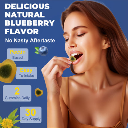 Ashwagandha Filled Gummies 12500mg w/ Magnesium Glycinate, Rhodiola Rosea, Ultra Strength Ashwagandha Supplements for Women & Wen, for Relaxation, Energy, Cortisol Health, Blueberry Flavor, 60 Count
